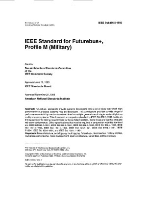 IEEE-Standard für Futurebus+, Profil M (Militär)
