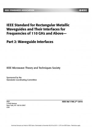 IEEE-Standard für rechteckige metallische Wellenleiter und ihre Schnittstellen für Frequenzen von 110 GHz und höher – Teil 2: Wellenleiterschnittstellen
