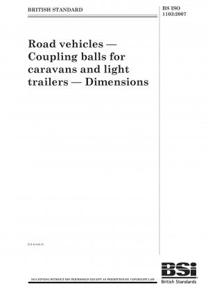 Straßenfahrzeuge - Kupplungskugeln für Wohnwagen und leichte Anhänger - Abmessungen