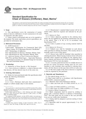 Standardspezifikation für Kommoden (Chiffonier), Stahl, Marineblau