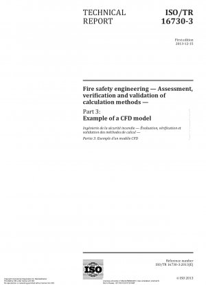 Brandschutztechnik – Bewertung, Verifizierung und Validierung von Berechnungsmethoden – Teil 3: Beispiel eines CFD-Modells