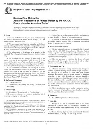 Standardtestmethode für die Abriebfestigkeit von Drucksachen durch den GA-CAT Comprehensive Abrasion Tester