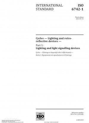 Zyklen - Beleuchtungs- und Retroreflexionsgeräte - Teil 1: Beleuchtungs- und Lichtsignalgeräte