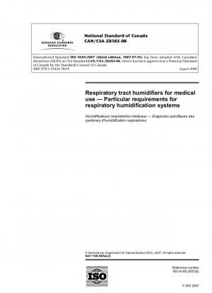 Atemwegsbefeuchter für medizinische Zwecke – Besondere Anforderungen an Atembefeuchtungssysteme (Erste Ausgabe)