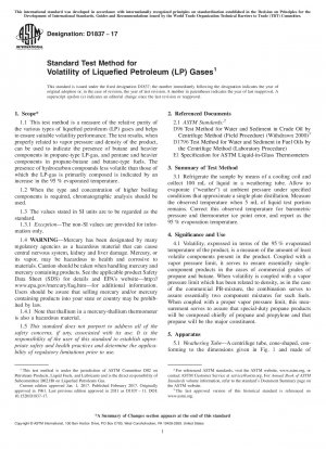 Standardtestmethode für die Flüchtigkeit von Flüssiggasen (LP).