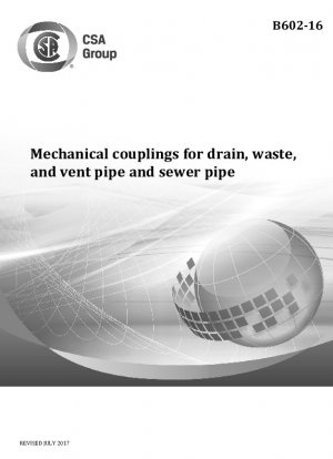 Mechanische Kupplungen für Abfluss-, Abwasser- und Entlüftungsrohre sowie Abwasserrohre
