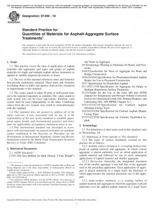 Standardpraxis für Materialmengen für die Oberflächenbehandlung von Asphaltzuschlagstoffen