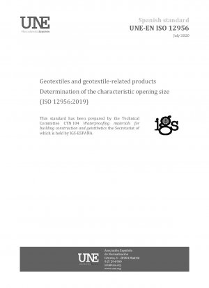Geotextilien und geotextilverwandte Produkte – Bestimmung der charakteristischen Öffnungsgröße (ISO 12956:2019)
