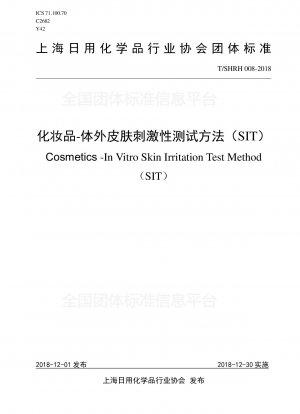 Kosmetika – In-vitro-Hautreizungstestmethode (SIT)