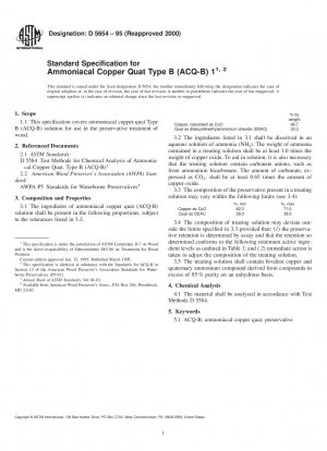 Standardspezifikation für Ammoniak-Kupfer-Quat Typ B (ACQ-B)1