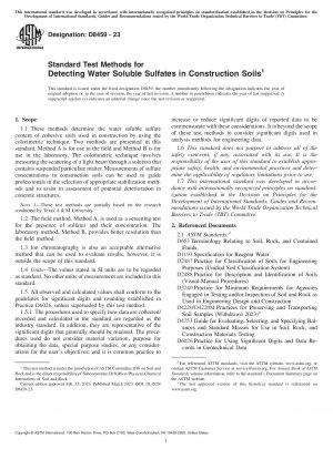 Standardtestmethoden zum Nachweis wasserlöslicher Sulfate in Bauböden
