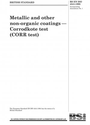Metallische und andere nicht organische Beschichtungen – Corrodkote-Test (CORR-Test)