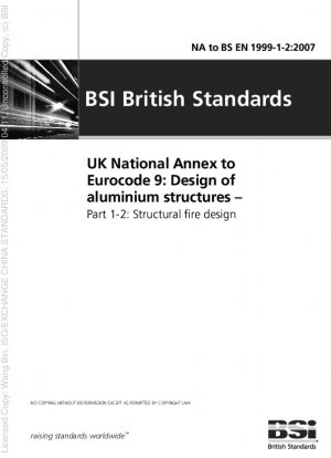Nationaler Anhang des Vereinigten Königreichs zu Eurocode 9: Bemessung von Aluminiumkonstruktionen – Teil 1-2: Bauliche Brandbemessung