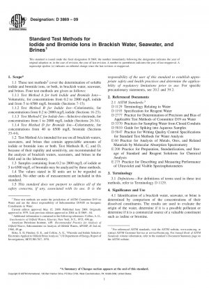 Standardtestmethoden für Jodid- und Bromidionen in Brackwasser, Meerwasser und Salzlaken