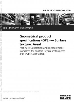Geometrische Produktspezifikationen (GPS) – Oberflächenbeschaffenheit – Fläche – Kalibrierungs- und Messstandards für Kontaktinstrumente (Stiftinstrumente).