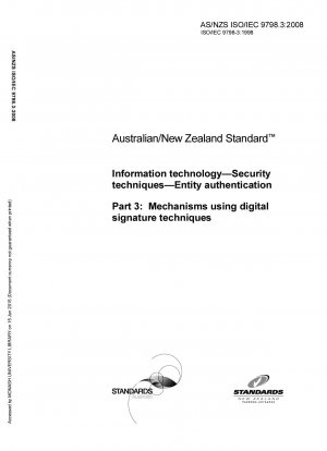 Informationstechnologie – Sicherheitstechniken – Entitätsauthentifizierung Teil 3: Mechanismen unter Verwendung digitaler Signaturtechniken