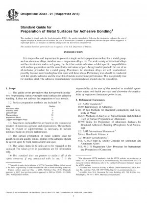 Standardhandbuch zur Vorbereitung von Metalloberflächen für die Klebeverbindung