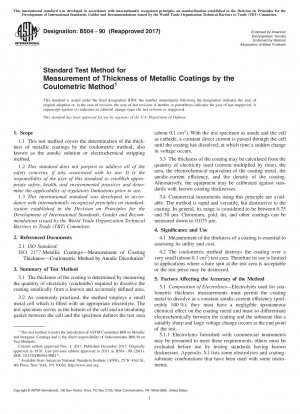 Standardtestmethode zur Messung der Dicke metallischer Beschichtungen mit der coulometrischen Methode