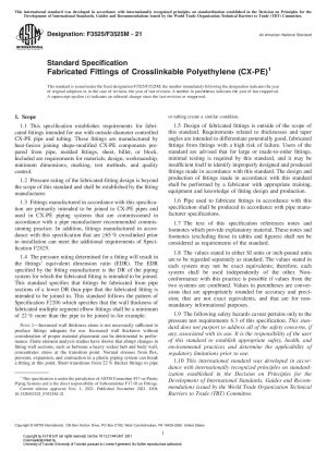 Standardspezifikation gefertigte Fittings aus vernetzbarem Polyethylen (CX-PE)