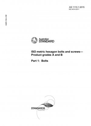 Metrische Sechskantschrauben und ISO-Sechskantschrauben – Produktklassen A und B, Teil 1: Schrauben