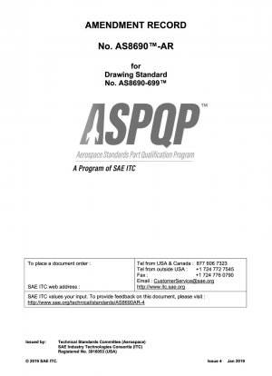 AS8690-699AR Änderungsprotokoll zum Zeichnungsstandard Nr. AS8690-699