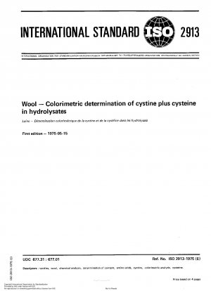 Wolle; Kolorimetrische Bestimmung von Cystin plus Cystein in Hydrolysaten