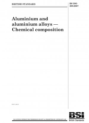 Aluminium und Aluminiumlegierungen – Chemische Zusammensetzung