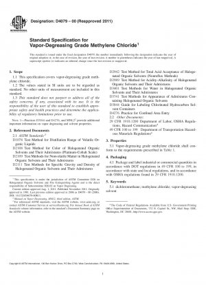 Standardspezifikation für dampfentfettendes Methylenchlorid
