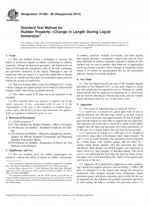 Standardtestmethode für Gummieigenschaften – Längenänderung beim Eintauchen in Flüssigkeit