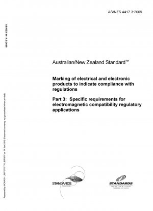 Kennzeichnung elektrischer und elektronischer Produkte, die die Einhaltung von Vorschriften anzeigt. Spezifische Anforderungen für regulatorische Anwendungen zur elektromagnetischen Verträglichkeit