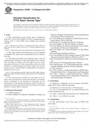 Standardspezifikation für geschältes PTFE-Harzband