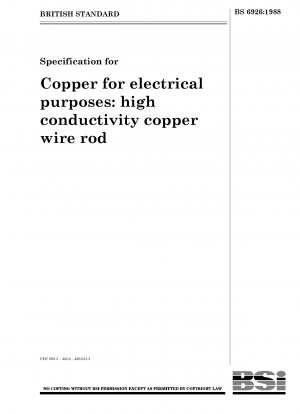 Spezifikation für Kupfer für elektrische Zwecke: Kupferwalzdraht mit hoher Leitfähigkeit