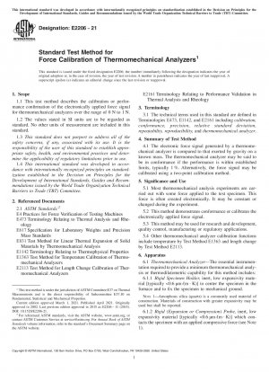 Standardtestmethode zur Kraftkalibrierung thermomechanischer Analysatoren