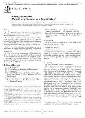 Standardpraxis für die Kalibrierung von Transmissionsdensitometern