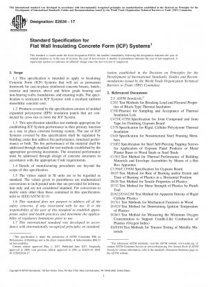 Standardspezifikation für ICF-Systeme (Flat Wall Insulated Concrete Form).
