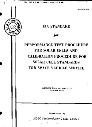 Leistungstestverfahren für Solarzellen und Kalibrierungsverfahren für Solarzellenstandards für den Einsatz in Raumfahrzeugen