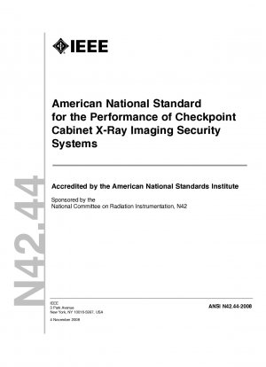 Amerikanischer nationaler Standard für die Leistung von Checkpoint-Kabinett-Röntgenbild-Sicherheitssystemen