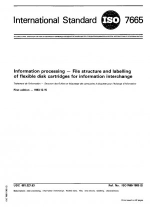 Informationsverarbeitung; Dateistruktur und Beschriftung von flexiblen Datenträgerkassetten für den Informationsaustausch