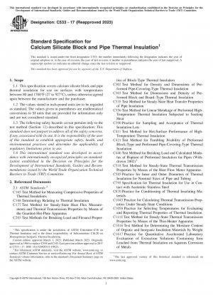 Standardspezifikation für die Wärmedämmung von Kalziumsilikatblöcken und -rohren