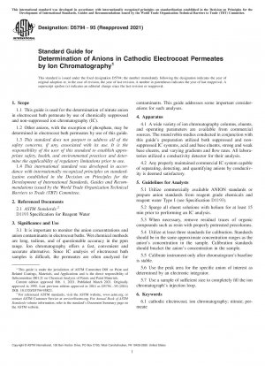 Standardhandbuch zur Bestimmung von Anionen in kathodischen Elektrotauchlack-Permeaten mittels Ionenchromatographie