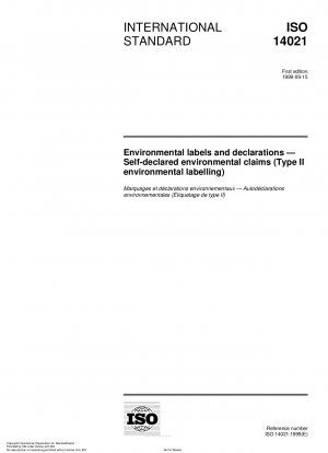 Umweltzeichen und -erklärungen – Selbstdeklarierte Umweltaussagen (Umweltkennzeichnung Typ II)