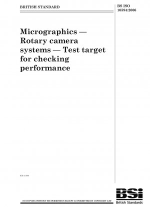 Mikrographik – Rotationskamerasysteme – Testobjekt zur Leistungsüberprüfung