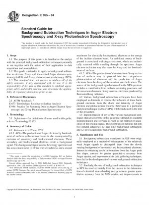 Standardhandbuch für Hintergrundsubtraktionstechniken in der Auger-Elektronenspektroskopie und Röntgenphotoelektronenspektroskopie