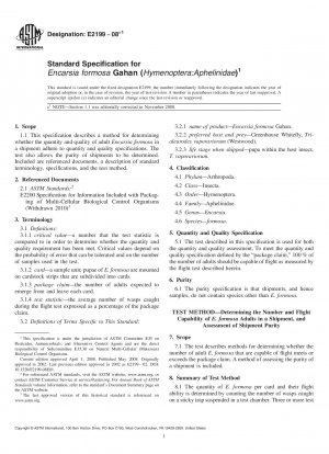 Standardspezifikation für Encarsia formosa Gahan (Hymenoptera:Aphelinidae)