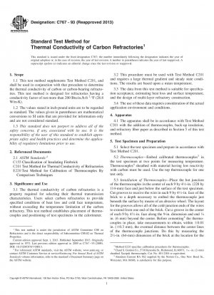 Standardtestmethode für die Wärmeleitfähigkeit von feuerfesten Kohlenstoffmaterialien