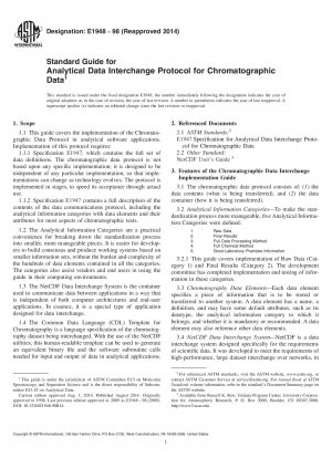Standardhandbuch für das Analytical Data Interchange Protocol für chromatographische Daten