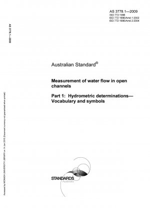 Vokabular und Symbole zur Messung des hydrostatischen Drucks im offenen Kanal