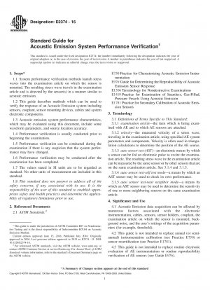 Standardhandbuch für die Leistungsüberprüfung akustischer Emissionssysteme