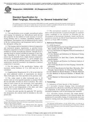 Standardspezifikation für Schmiedeteile aus Stahl, Mikrolegierung, für den allgemeinen industriellen Einsatz