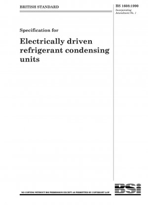 Spezifikation für elektrisch angetriebene Kältemittel-Kondensationseinheiten